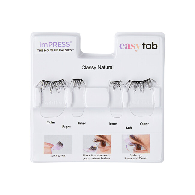 Kiss ImPRESS (Easy Tab) False Eyelashes dirbtinės blakstienos