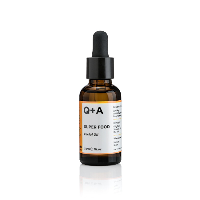 Q+A Super Food skin oil (Facial Oil) 30 ml 30ml vietinės priežiūros priemonė