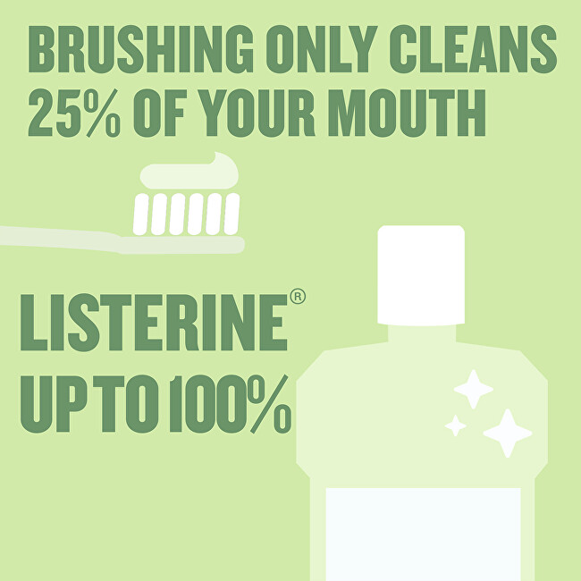 Listerine Mouth-Free Mouthwash Green Tea (Mouth Wash) 500 ml 500ml Dantų emalį stiprinanti priemonė