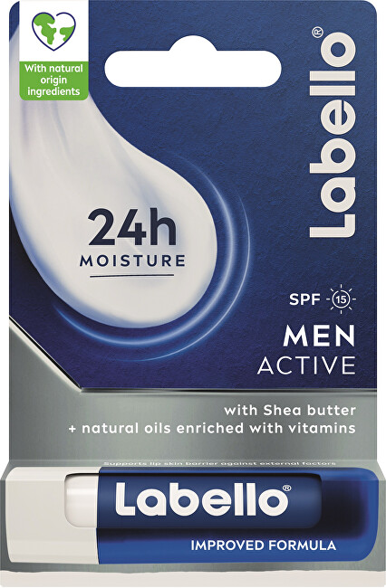 Labello Lip balm for men SPF 15 Men Active Lip Balm 4.8 g Vyrams