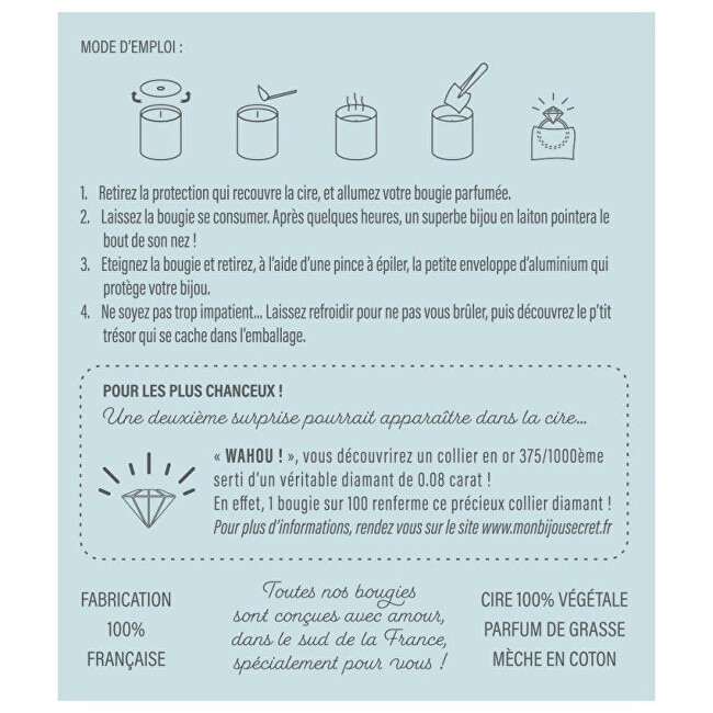 Troli Scented candle 40h with jewel Cotton CROFC100 kvepianti žvakė