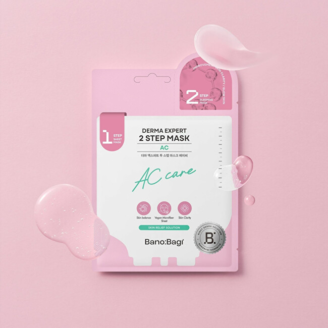 BANOBAGI Two-phase mask for problematic skin Derma Expert AC (2 Step Mask) 25+2 g vietinės priežiūros priemonė