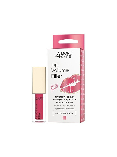Long 4 Lashes Gloss for increasing lips (Lip Volume Filler) 4.8 g Juicy Pink Moterims