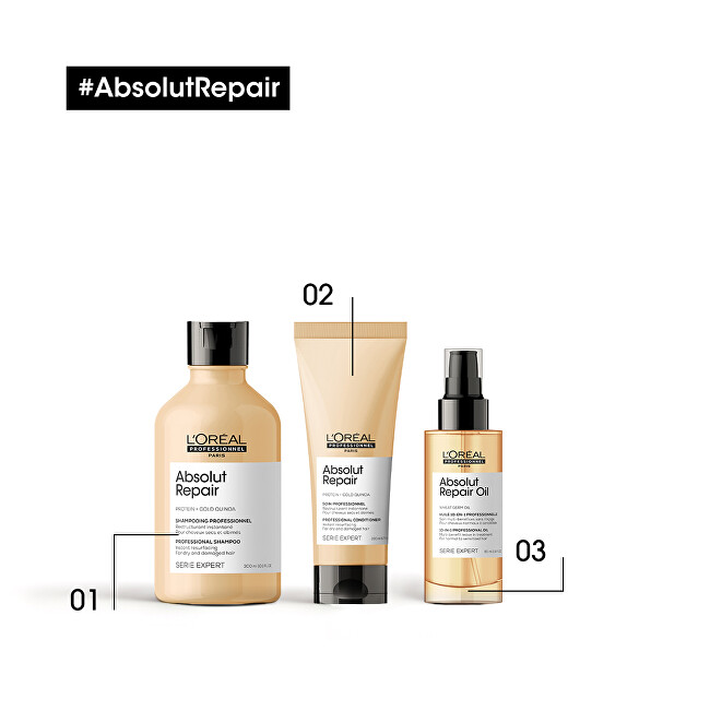 L&acute;Or&eacute;al Professionnel Serum Expert Absolut Repair Gold Quinoa + Protein (Instant Resurfacing Conditioner) 500ml atstatomoji plaukų priežiūros priemonė