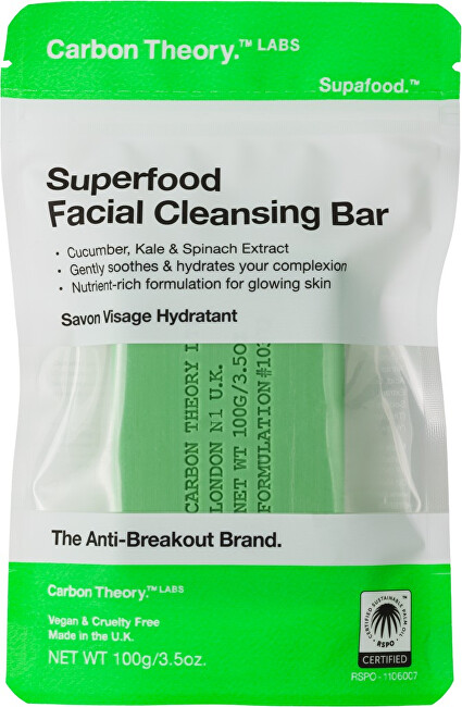 Carbon Theory Superfood facial cleansing soap (Facial Cleansing Bar) 100 g Moterims