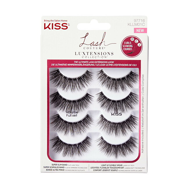 Kiss Artificial eyelashes LuXtension Multipack Volume Full Set Moterims