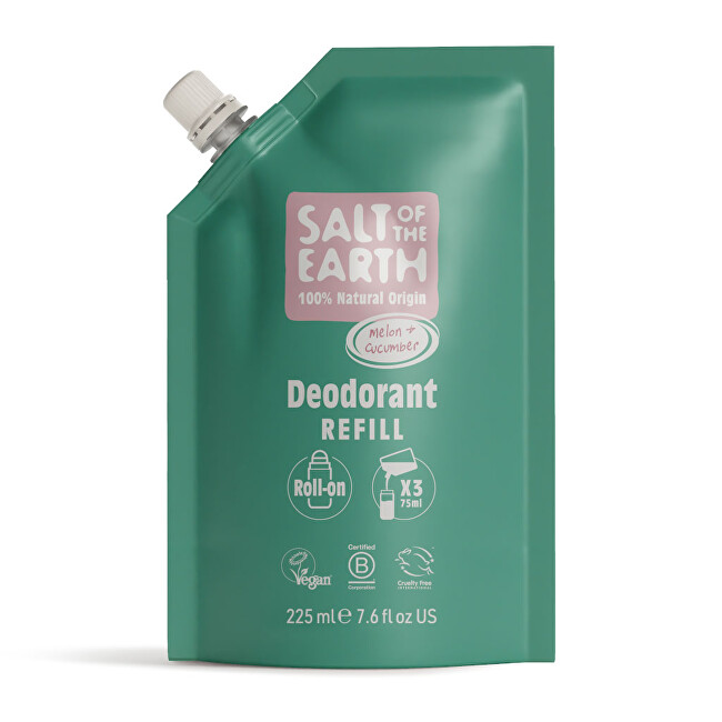 Salt of the earth Natural roll-on deodorant Melon & Cucumber Deo Refill Dezodorantas Dezodorantas ir antiperspirantas Moterims