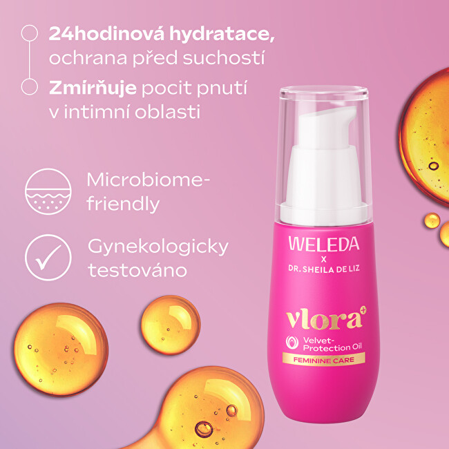 Weleda Protective oil care for the intimate area Vlora+ Velvet Protection Oil 30 ml 30ml intymios higienos priežiūra