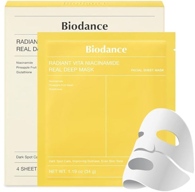 Biodance Skin mask Radiant Vita Niacinamide (Real Deep Mask) 4 pcs Moterims Biodance Skin mask Radiant Vita Niacinamide (Real Deep Mask) 4 pcs Moterims