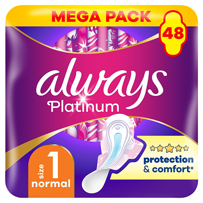 Always Platinum Normal sanitary napkins 48 pcs Intymios higienos priemonė