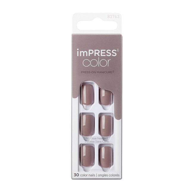 Kiss Self-adhesive nails imPRESS Color Taupe Prize 30 pcs priemonė nagams