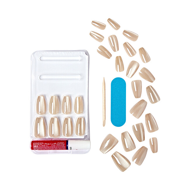 Kiss Gel nails Gel Fantasy Allure (MoonBeam) 28 pcs priemonė nagams