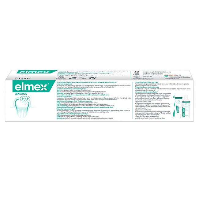Elmex Toothpaste for sensitive teeth Sensitive 75 ml 75ml Dantų emalį stiprinanti priemonė