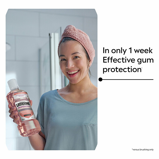 Listerine Mouthwash Professional Gum Protection+ 500 ml 500ml Dantų emalį stiprinanti priemonė