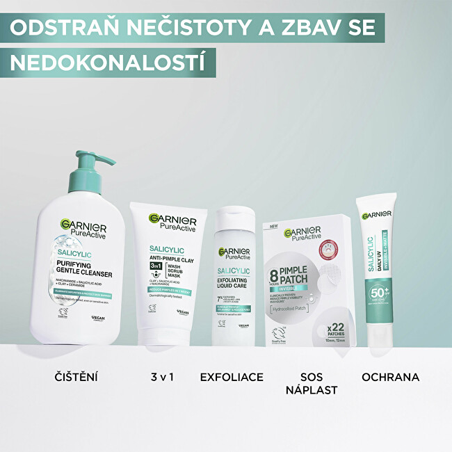 Garnier Daily fluid against skin imperfections SPF 50+ PureActive Salicylic (Daily UV Invisible + Matte) 40 ml 40ml vietinės priežiūros priemonė