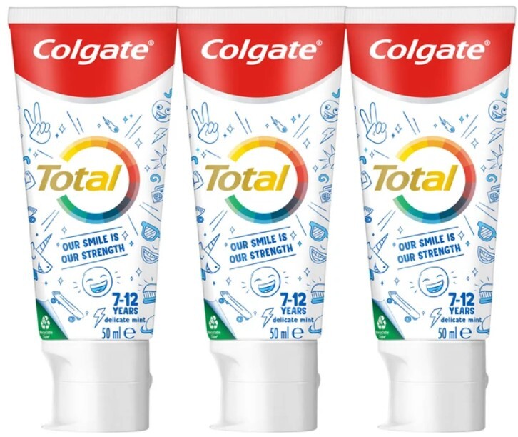Colgate Children&acute;s toothpaste Total Junior Trio 3 x 50 ml 50ml dantų pasta