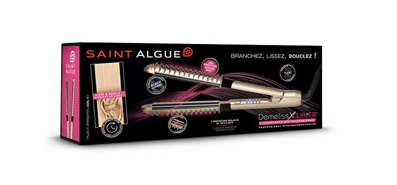 Demeliss Žehlička a kulma na vlasy 2v1 Saint Algue Demeliss Curler plaukų tiesintuvas