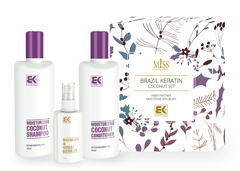 Brazil Keratin Miss Coconut Hair Care Cosmetic Set Moterims