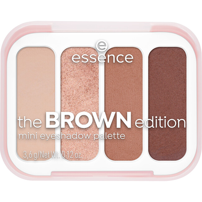 essence Brown Mini Eyeshadow Palette - Mini paletka očn&iacute;ch st&iacute;nů &Scaron;e&scaron;ėliai Moterims