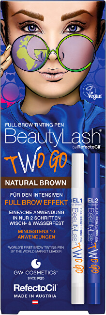 RefectoCil TWO GO eyebrow coloring pen Natural Brown antakių dažai