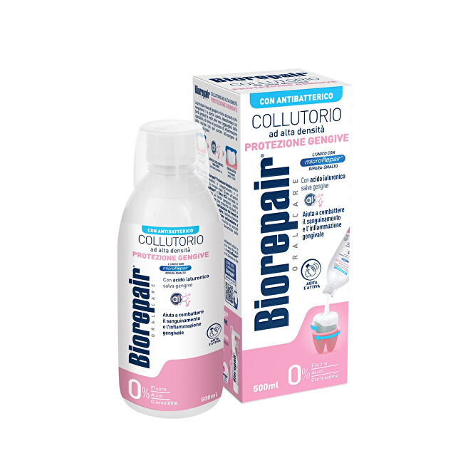 Biorepair Antibacterial Mouthwash Gum Protection Burnos skalavimo skystis Unisex