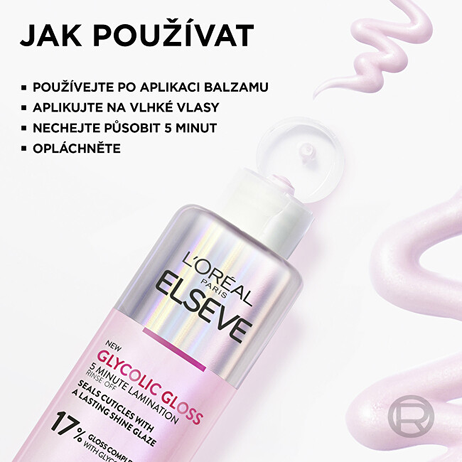 L'Or&eacute;al Paris Hair shine care Elseve Glycolic Gloss 200 ml 200ml atstatomoji plaukų priežiūros priemonė
