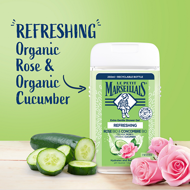 Le Petit Marseillais Bio Rose & Bio Cucumber Shower Gel 250ml Moterims