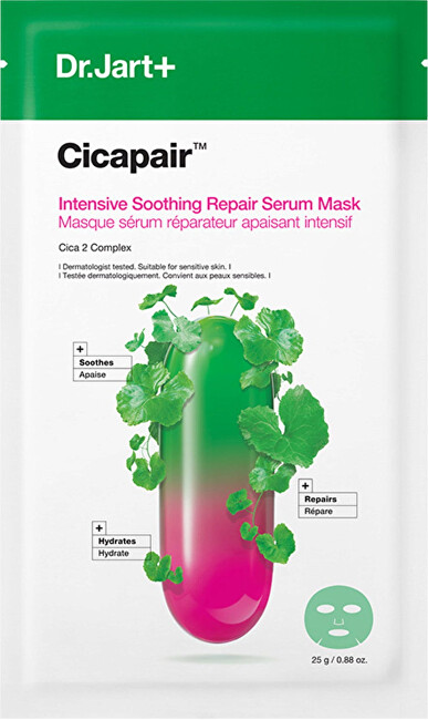 Dr.jart+ Cicapair Intensive Soothing Repair Serum Mask Veido kaukė Raminanti veido kaukė Unisex