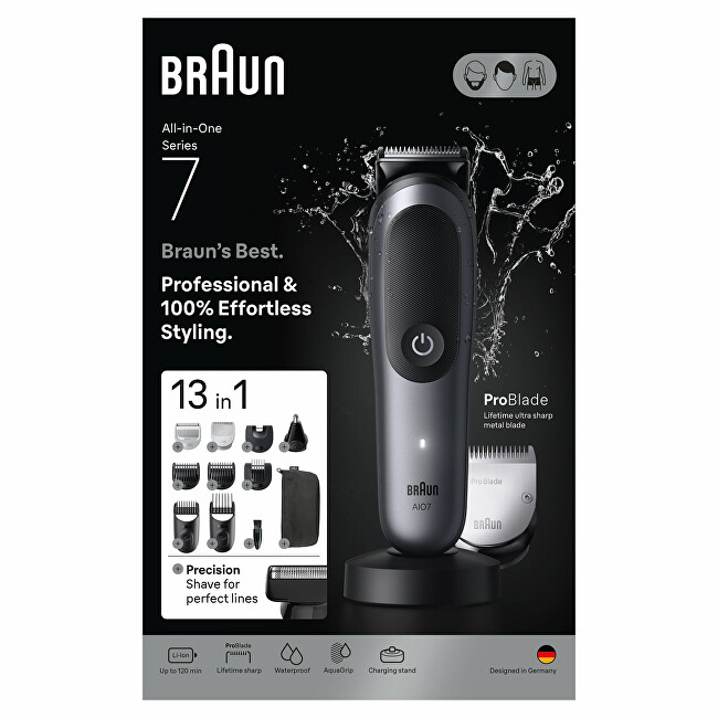 Braun Series 7 AIO7560 13-in-1 Multifunctional Trimmer plaukų segtukas