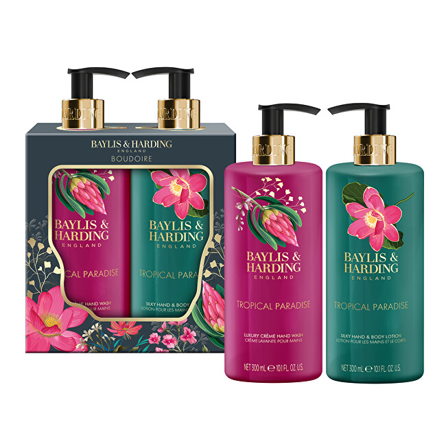 Baylis & Harding Boudoire Gift Set - Tropical Paradise 2 &times; 300 ml 300ml Moterims