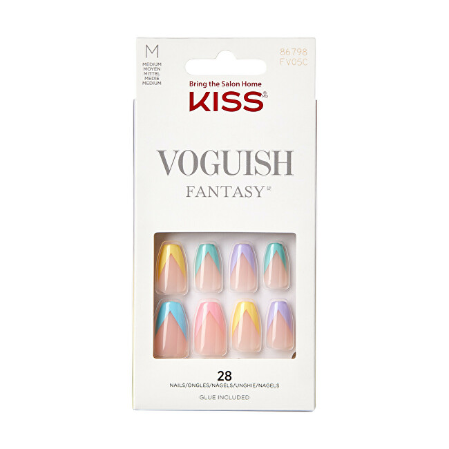 Kiss Adhesive nails Voguish Fantasy Nails - Disco Ball 28 pcs Moterims