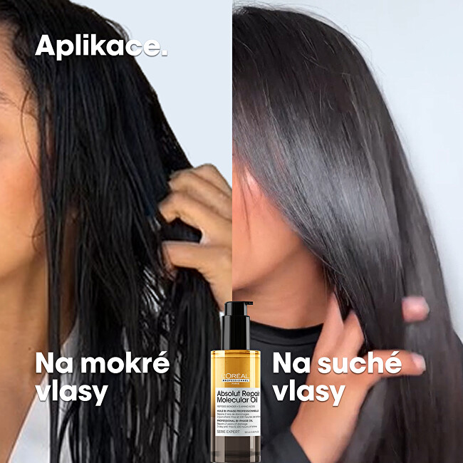 L'Or&eacute;al Professionnel Absolut Repair Molecular Bi-Phase Oil for Damaged Hair 30ml nenuplaunama plaukų priežiūros priemonė