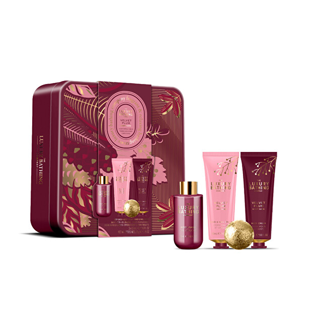 Grace Cole Velvet Plum & Soft Suede 4-Piece Body Care Gift Set in Tin Vonios ir du&scaron;o priemonė Moterims