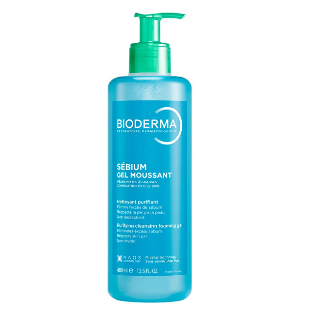 BIODERMA S&eacute;bium Purifying Cleansing Foaming Gel 400 ml 400ml makiažo valiklis