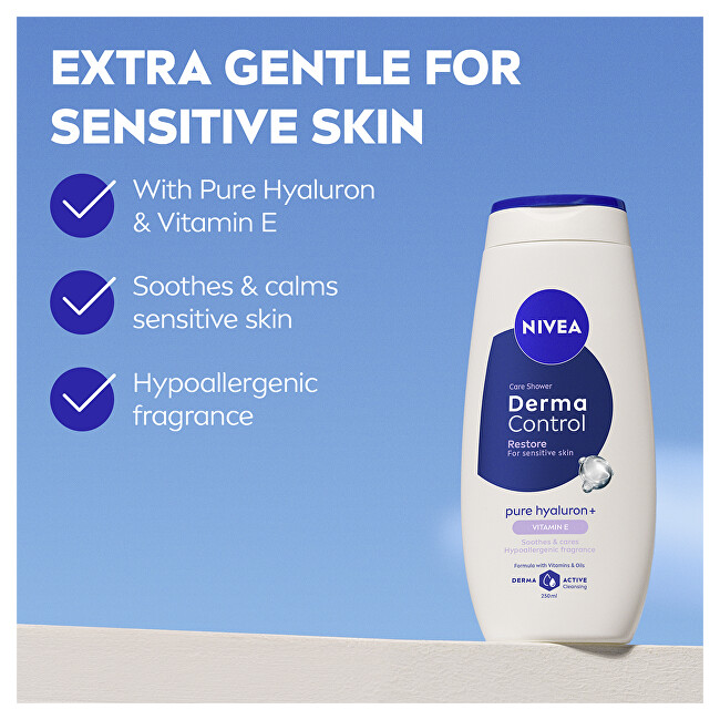 Nivea Shower gel for sensitive skin Derma Control Restore (Care Shower) 250ml Moterims