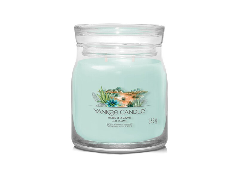 Yankee Candle Aromatic candle Signature glass medium Aloe & Agave 368 g Unisex