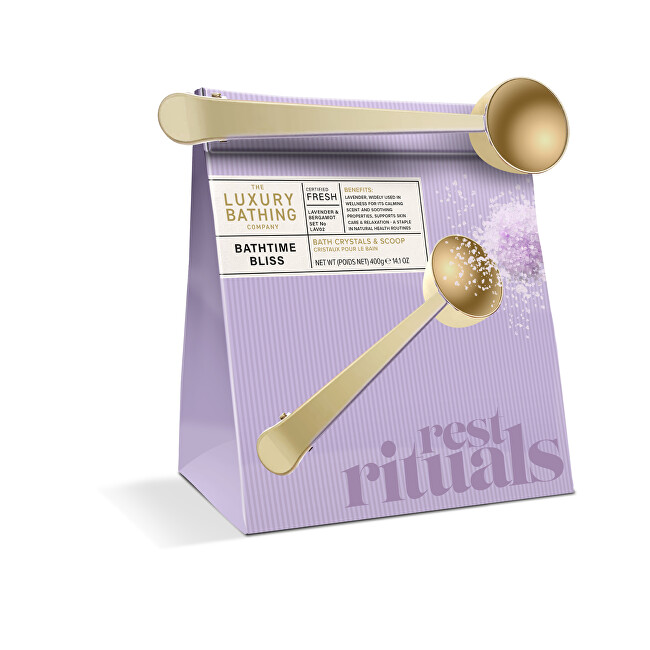 Grace Cole Bath crystals with measuring cup Lavender 2 pcs Vonios ir du&scaron;o priemonė Moterims