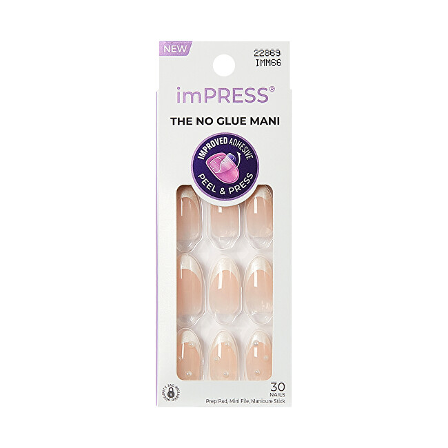 Kiss Self-adhesive nails imPRESS Nails - Chills 30 pcs priemonė nagams