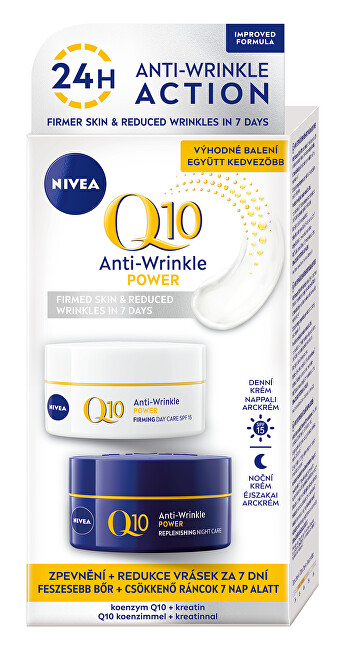 Nivea Q10 Power anti-wrinkle day and night care kit vietinės priežiūros priemonė