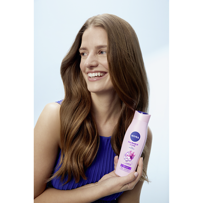 Nivea Hairmilk Shine Shampoo 250ml &scaron;ampūnas