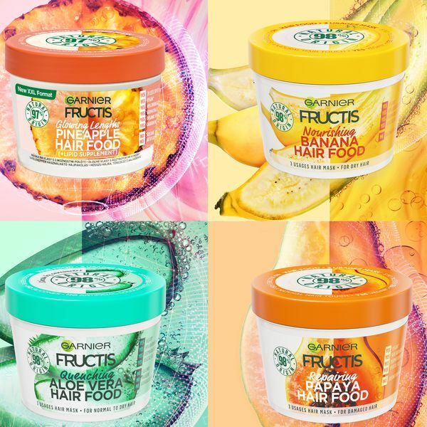 Garnier Mask for long hair Pineapple ( Hair Food) 400 ml 400ml atstatomoji plaukų priežiūros priemonė