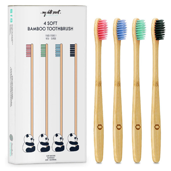 My White Secret Bamboo toothbrush ( Bamboo Toothbrush) 4 pc