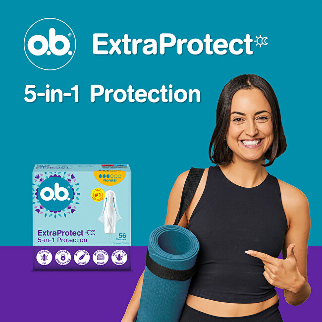 o.b. Extra Protect Normal Tampons 56 ks Intymios higienos priemonė