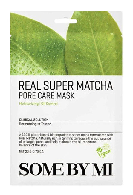 Some By Mi Set of face masks for enlarged pores Real Super Matcha (Pore Care Mask) 20 x 20 g vietinės priežiūros priemonė