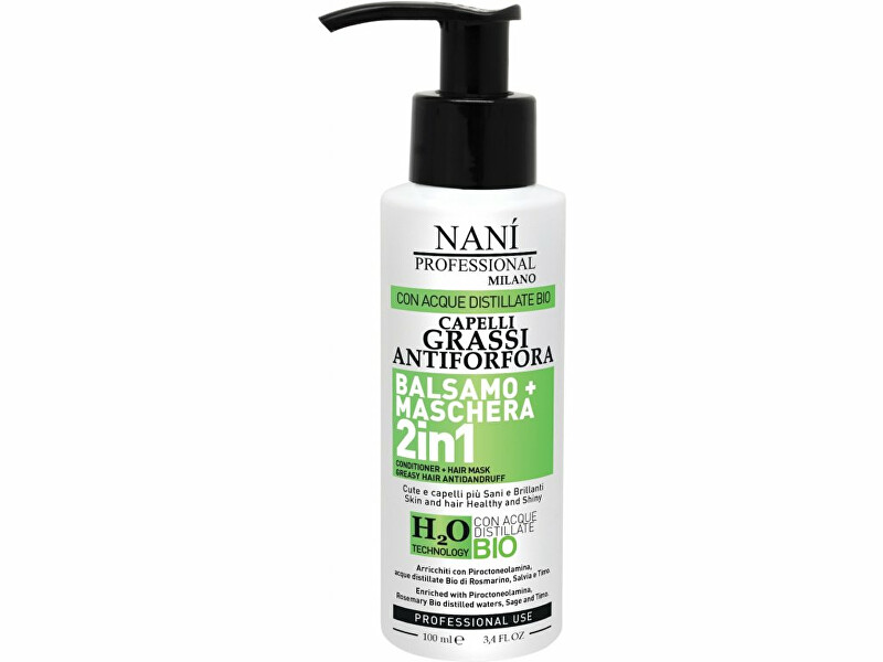 Nan&iacute; Conditioner and mask for oily hair and against dandruff 2 in 1 (Conditioner + Hair Mask) 100 ml 100ml Moterims