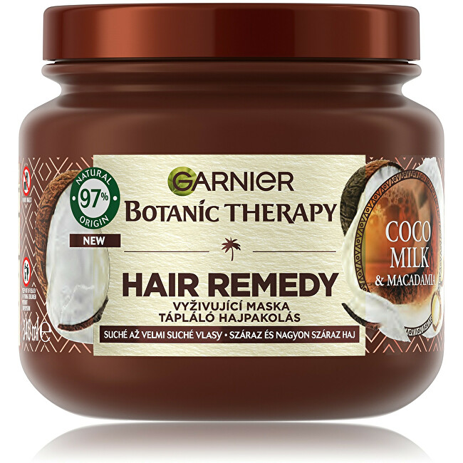Garnier Nourishing mask for dry to very dry hair Coco Milk Macadamia ( Hair Remedy) 340 ml 340ml atstatomoji plaukų priežiūros priemonė