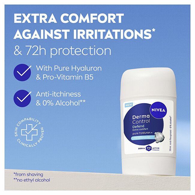 Nivea Solid antiperspirant Derma Control Defend (Antiperspirant) 50 ml 50ml dezodorantas