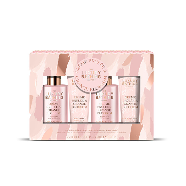 Grace Cole Creme Brul&eacute;e & Orange Blossom Body Care Gift Set 4 pcs Vonios ir du&scaron;o priemonė Moterims