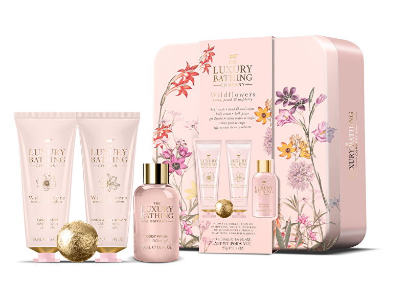 Grace Cole Body care gift set in a jar Peony, Peach & Raspberry 4 pcs Moterims