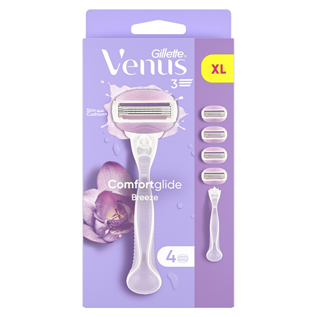 Gillette Venus Comfortglide Breeze razor + 4 heads Moterims